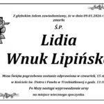 Zmarła śp. Lidia Wnuk-Lipińska